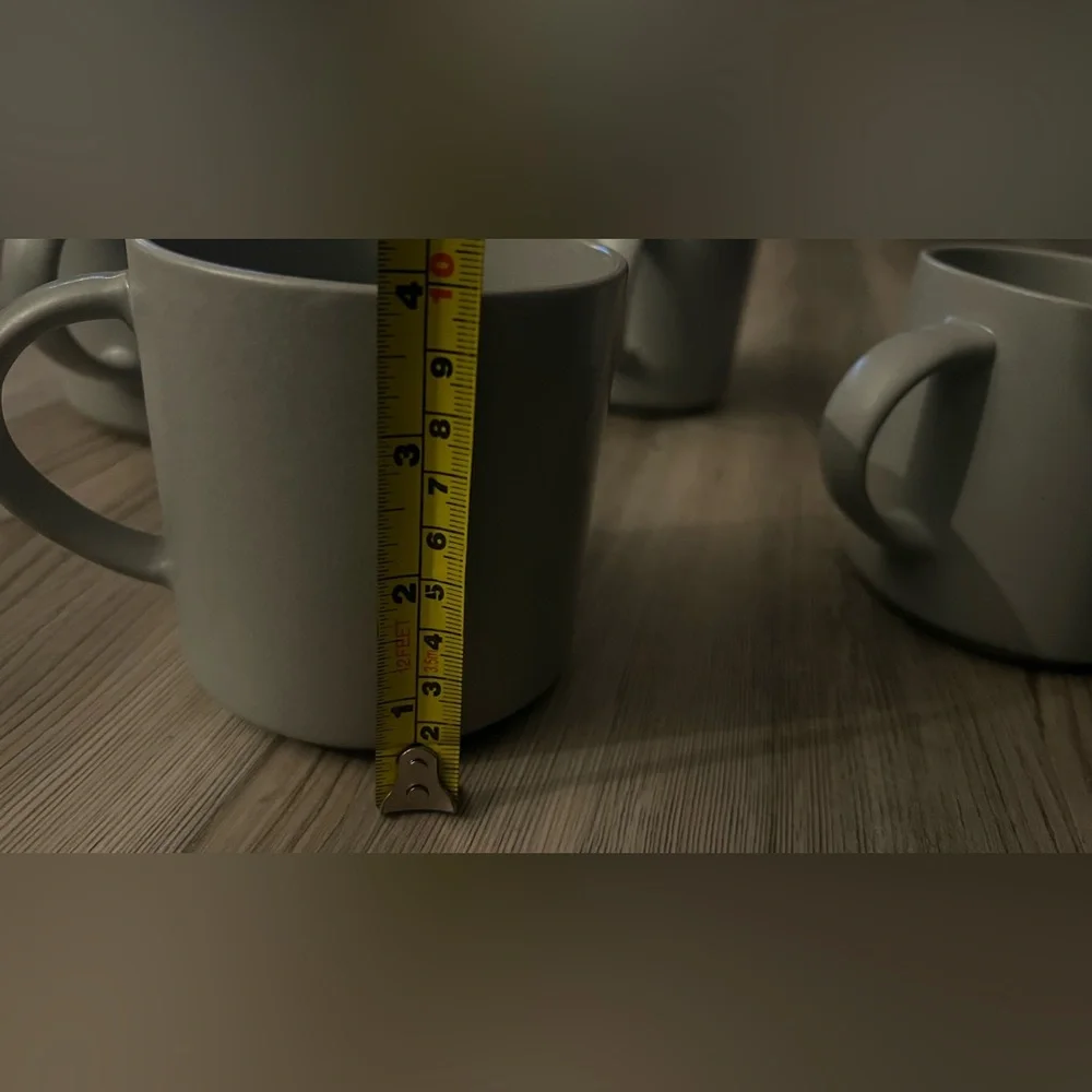 West Elm Stoneware Mug Sets 4 Bluish Gray